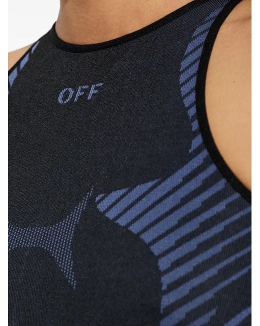 Off-White c/o Virgil Abloh Blue Sleeveless Crop Top