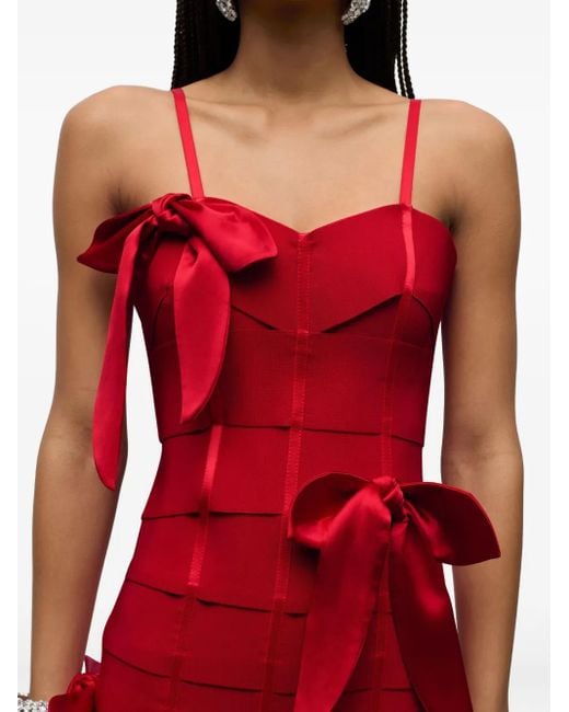 Vestido corto ceñido Area de color Red