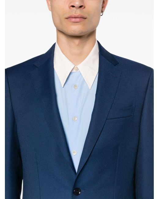 Boggi Blue Single-breasted Wool Suit for men