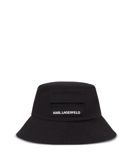 Karl Lagerfeld Black K/Essential Bucket Hat for men