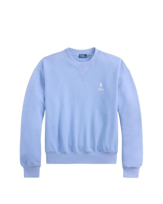 Polo Ralph Lauren Blue Logo-Embroidered Sweater