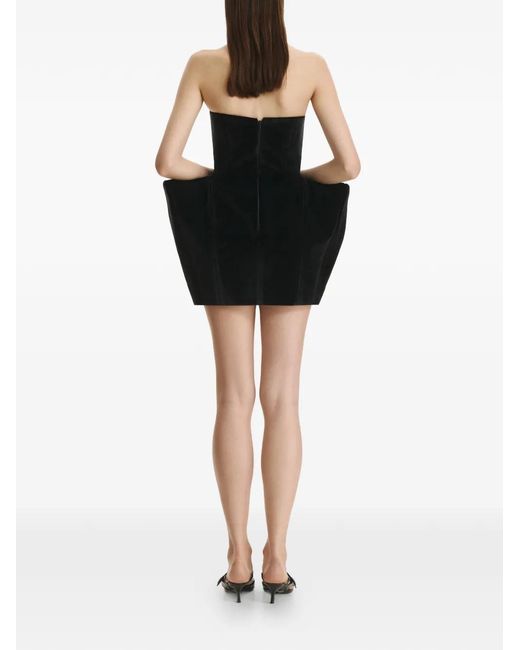 Vestiaire d'un Oiseau Libre Black Sculpted Velvet Dress