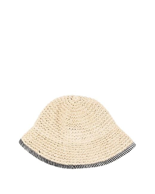 Missoni Natural Striped-Trim Bucket Hat