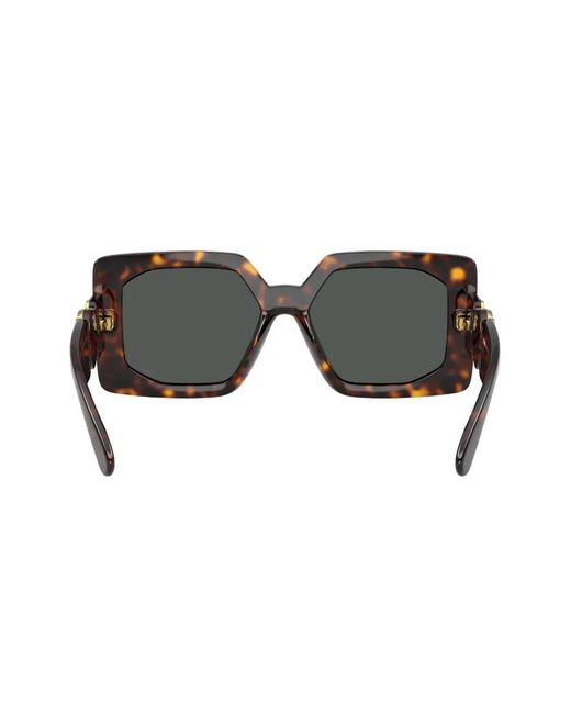 Versace Black Engraved-Medusa Plaque Sunglasses