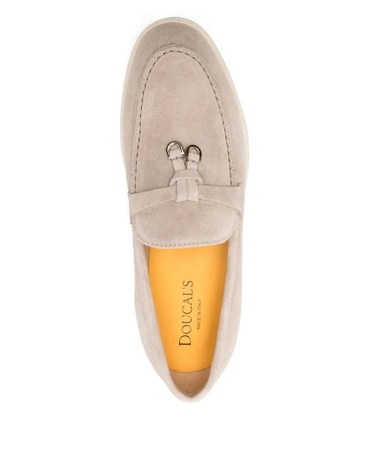 Doucal's Natural Loafer aus Wildleder mit Quasten