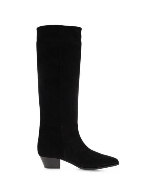 Aeyde Black Medea Knee-High Boots