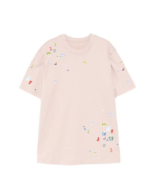 JNBY Pink Animal-Print T-Shirt