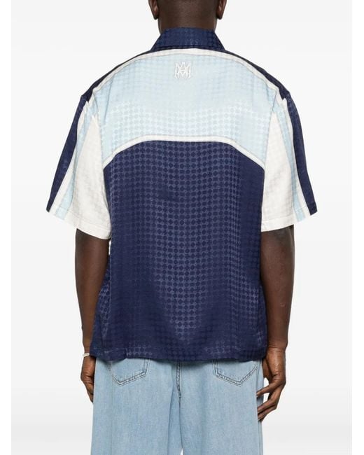 Amiri Blue Panelled Button Shirt for men