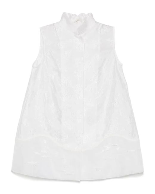 Shiatzy Chen マンダリンカラー ジャカードジャケット White