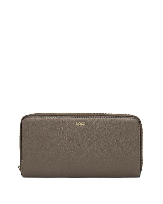 Portafoglio Con Logo di Boss in Gray