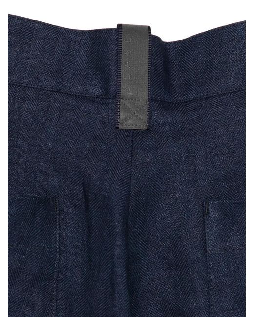 Sease Blue Short À Design Plissé for men
