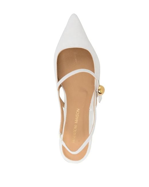 Madison Maison White Slingback Ballerina Shoes