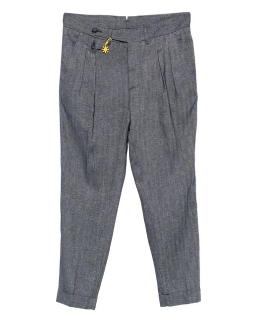 Manuel Ritz Bundfaltenhose mit Sterndetail in Gray für Herren