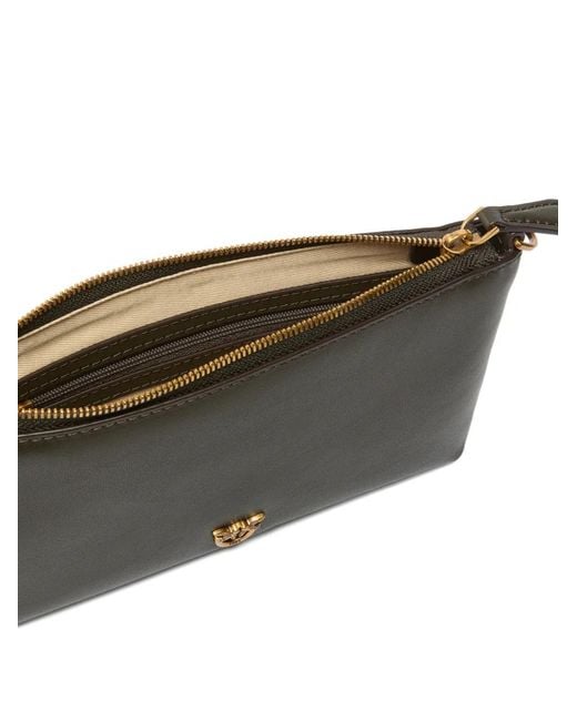 Pinko Brown Clutch mit Logo-Applikation