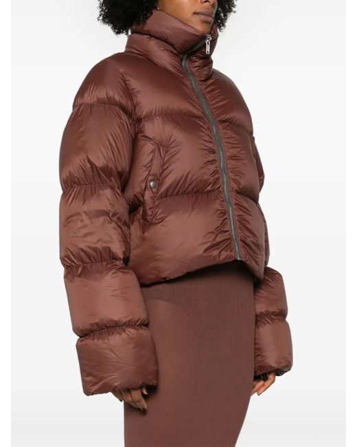 Rick Owens Brown Turtle Padded Jacket