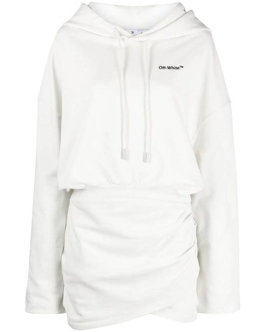 Off-White c/o Virgil Abloh White For All Hoodie Minidress