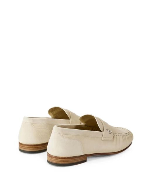 Jimmy Choo White Ellis Bone Etched Velvet Suede Loafers for men