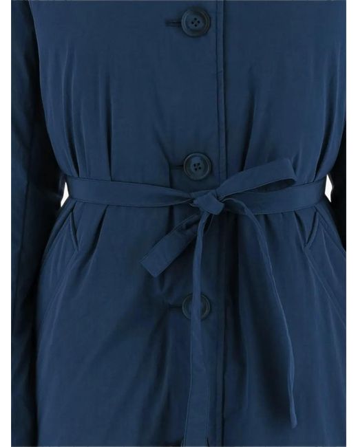 Ienki Ienki Blue Belted Button-Down Coat