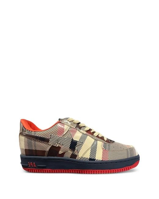 A Bathing Ape Multicolor Baskets Bape Sta Low À Carreaux for men