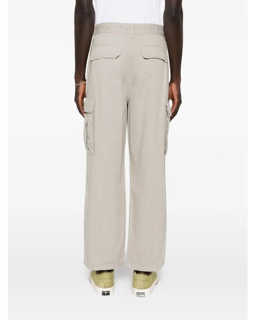 Carhartt White Cargo Pleated Trousers for men