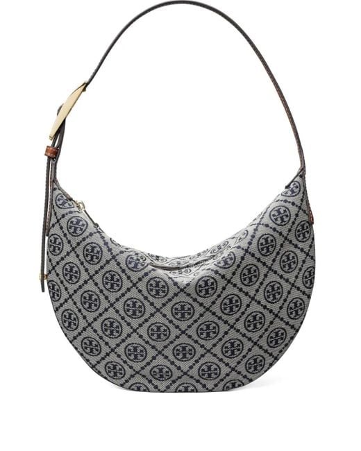 Tory Burch Gray T-Monogram Shoulder Bag