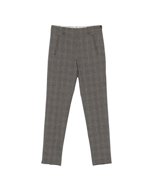 Marella Gray Mlsepoca Check-Pattern Trousers