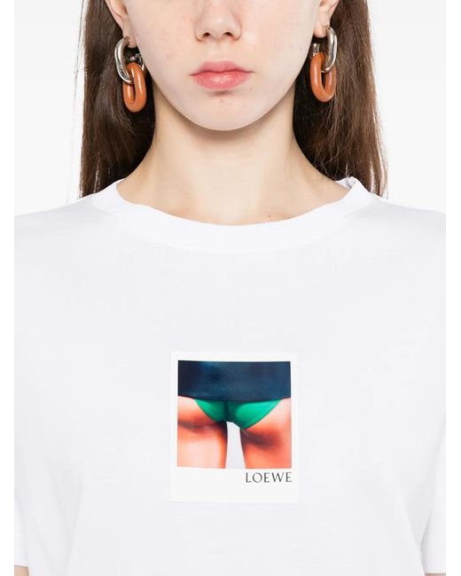 Loewe White Cotton T-Shirt