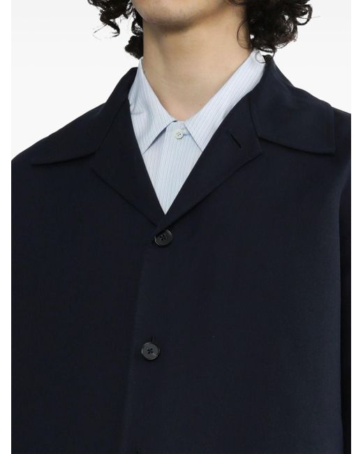 Jil Sander Blue Long Sleeve Lightweight Jacket for men