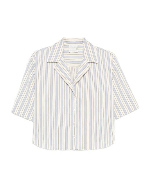 Forte_forte Gestreept Blouse in het White