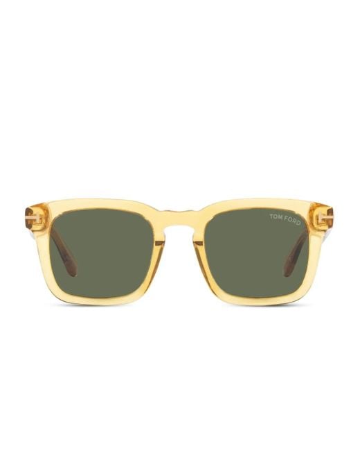 メンズ Tom Ford Tr001097 スクエアフレーム サングラス Yellow