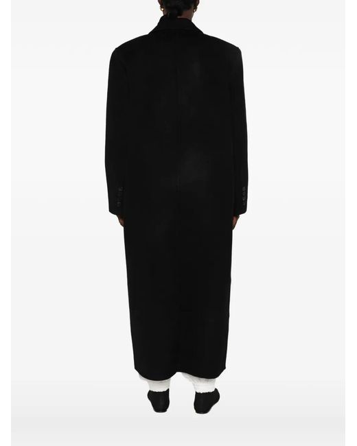 Frankie Shop Black Gaia Double-Breasted Coat