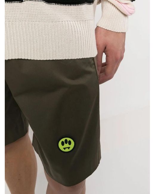 Barrow Green Logo-Patch Bermuda Shorts
