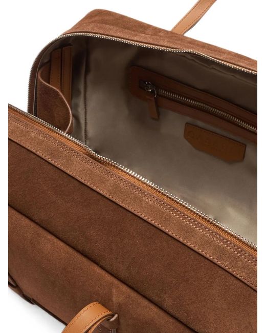Casadei Brown Bigli Velour Tote Bag