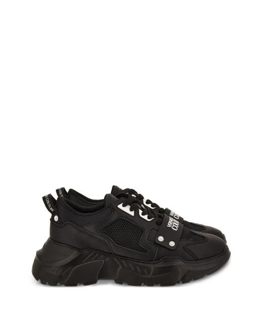 Versace Jeans Couture Black Speedtrack Logo Sneakers for men