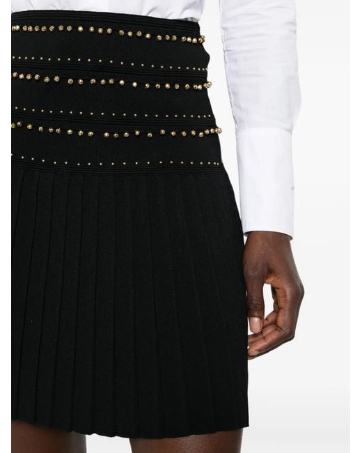 Sandro Black Bell-Embellished Mini Skirt