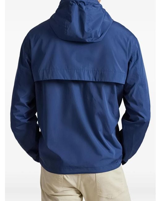 Polo Ralph Lauren Blue Zip-Fastening Hooded Jacket for men