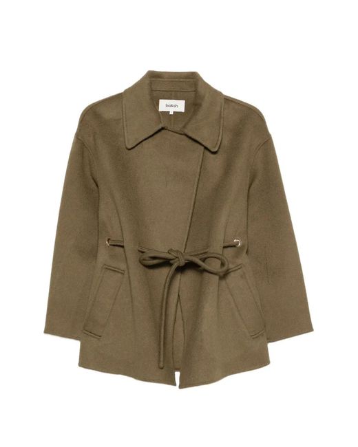 Ba&sh Green Drawstring-Waist Jacket