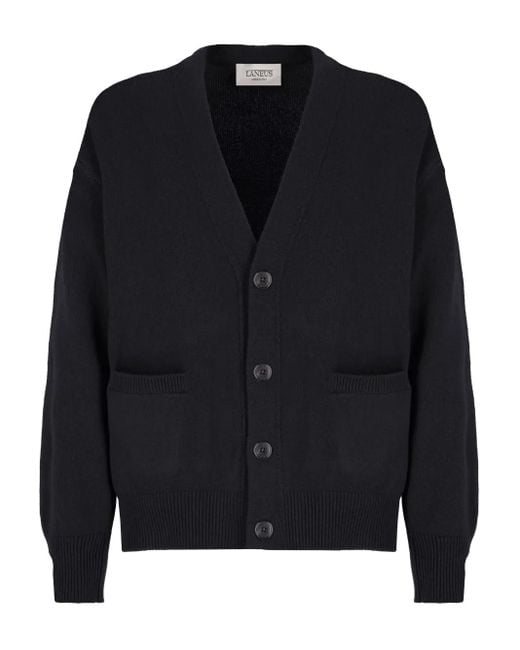 Laneus Blue V-Neck Cardigan for men
