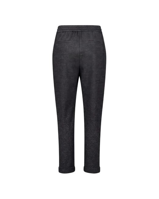 BETTY&CO Blue Drawstring-Waist Turn-Up Trousers