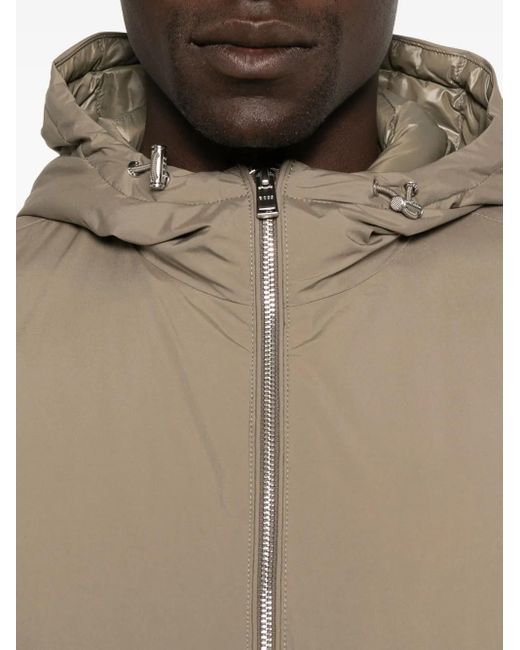 Chaqueta Con Cremallera Y Capucha Boss de hombre de color Natural