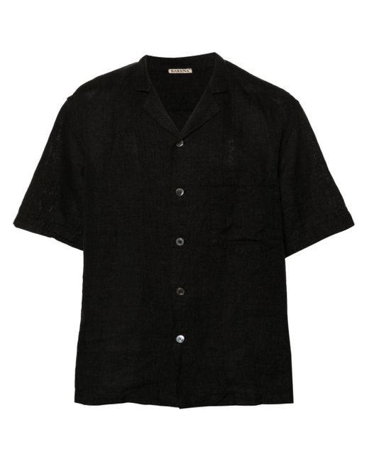 Barena Black Bagolo Datolo Camp-collar Shirt for men