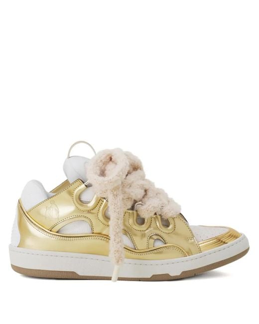 Lanvin White Metallic Sneakers