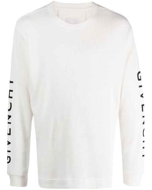 Givenchy Langarmshirt mit Logo-Print in White für Herren