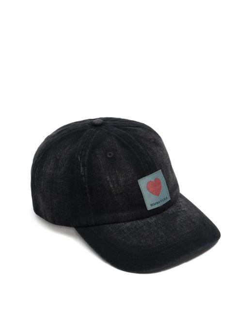 Bimba Y Lola ハートパッチ キャップ Black