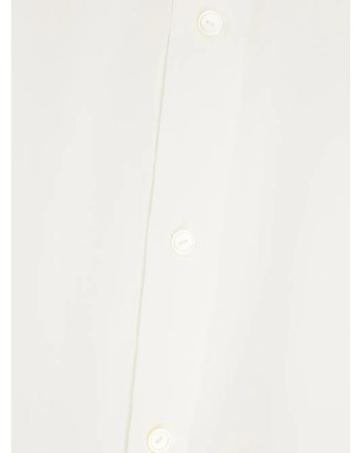 The Row White Ment Button-Down Cotton Shirt