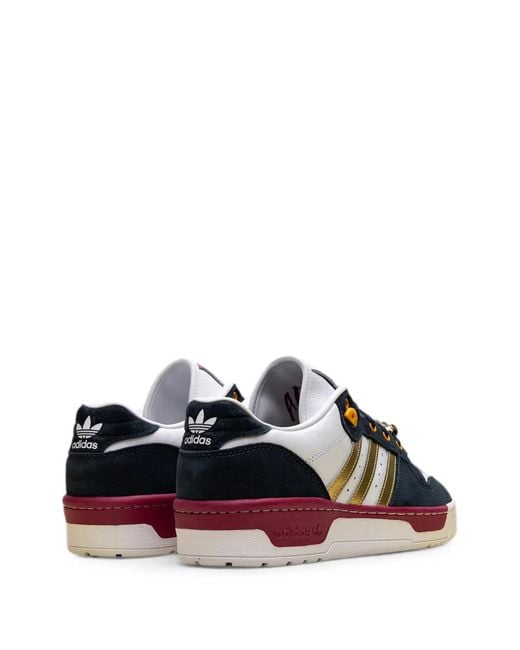 Adidas White Rivalry Low Demon Slayer Sneakers for men
