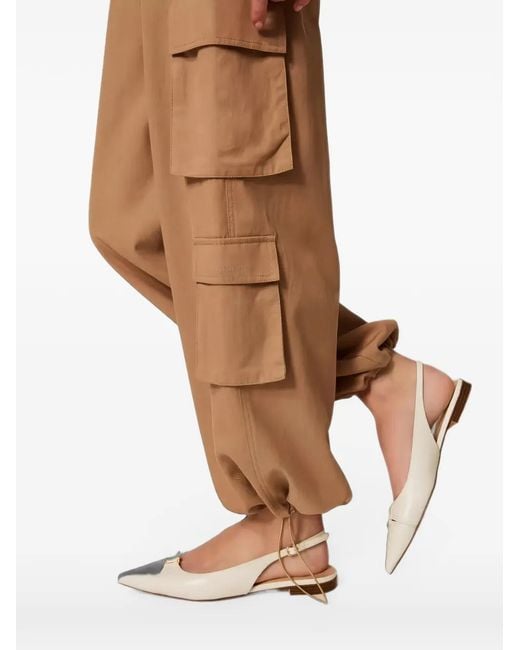Twinset Natural Lyocell And Cotton Joggers