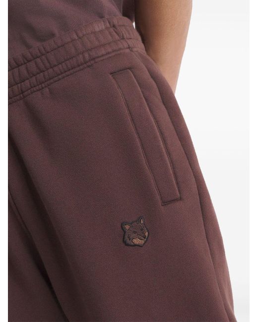 Maison Kitsuné Purple Logo-Print Track Pants for men