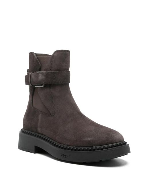 Ash Brown 35Mm Buckle Strap Boots