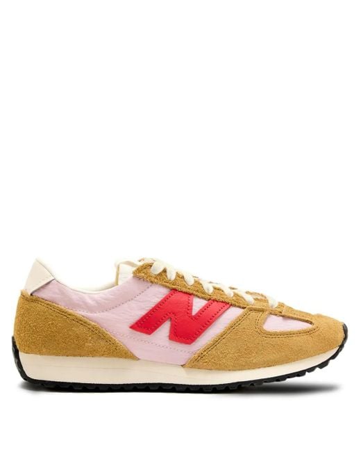New Balance Pink 471 Suede And Nylon Sneakers